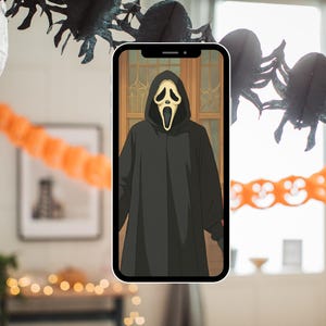 Ghost Face Anime-Inspired Print