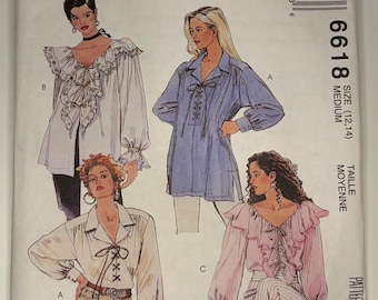 Damestopjes jaren 90 - McCall's 6618 - ONBESNEDEN - maat 12,14