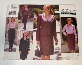 1990s Vogue Women’s Dresses,  Top, Skirt and Pants - Vogue 2346 - UNCUT - Size 6-8-10