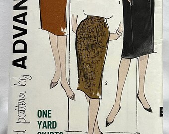 1950s Women’s Skirt Sewing Pattern - UNCUT - Advance 9920 - Waist 26