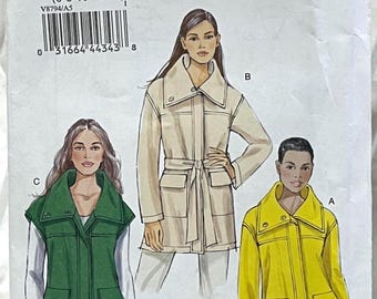 Very Easy Vogue Women's Jackets - Sewing Pattern V8794 - UNCUT - Sizes 6-8-10-12-14