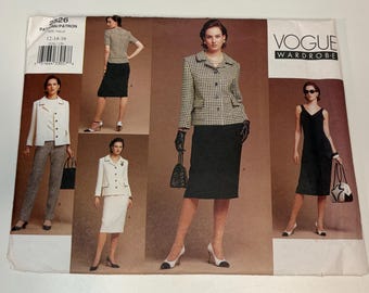 Vogue Wardrobe - Women’s Dresses, Jackets, Top, Skirt and Pants - Vogue 2256 - UNCUT - Size 12-14-16