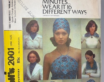 1970s Miracle Yard McCall's Sewing Pattern -2001 - UNCUT - One Size