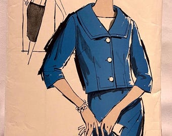 1960s Women's Suit and Underblouse Sewing Pattern, Advance 2857 - size 12
