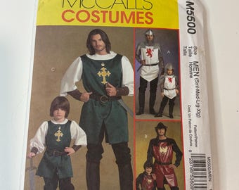 Men's and Boys Costumes - Sewing Pattern M5500 - UNCUT - Sizes S-XL
