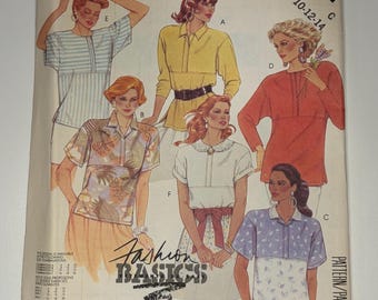 1980s Women’s Tops - McCall's 2992  - UNCUT - 10-12-14