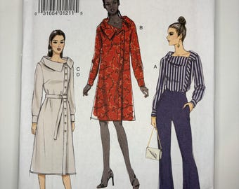 Vogue Women's Dress, Tunic and Belt - Sewing Pattern 9370 - UNCUT - Sizes 6-14