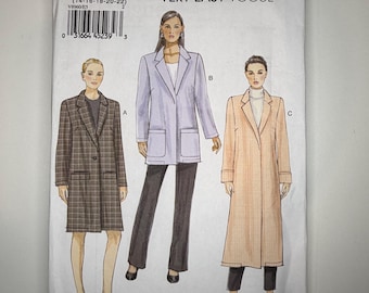 Very Easy Vogue Women's Coats - Sewing Pattern V8860 - UNCUT - Sizes 14-16-18-20-22