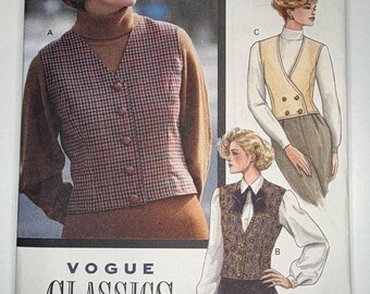 Płaszcze damskie Vogue z lat 90. – wykrój krawiecki 7624 – NIEPOCINANY – 12,14,16