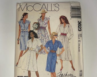 Damesjurken jaren 80 - McCall's 3623 - ONBESNEDEN - Maat 14-16-18