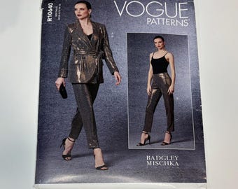 Badgley Mischka Vogue Women’s Blazer, Belt and Pants - Sewing Pattern R10640 - UNCUT - Sizes 8-16