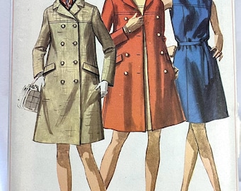 1960s Women’s Coat and Dress  Sewing Pattern - UNCUT - Simplicity 8043 - Size 14