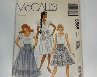 1980s Women’s Skirt and Petticoats - McCall's 3588  - UNCUT - Size Medium