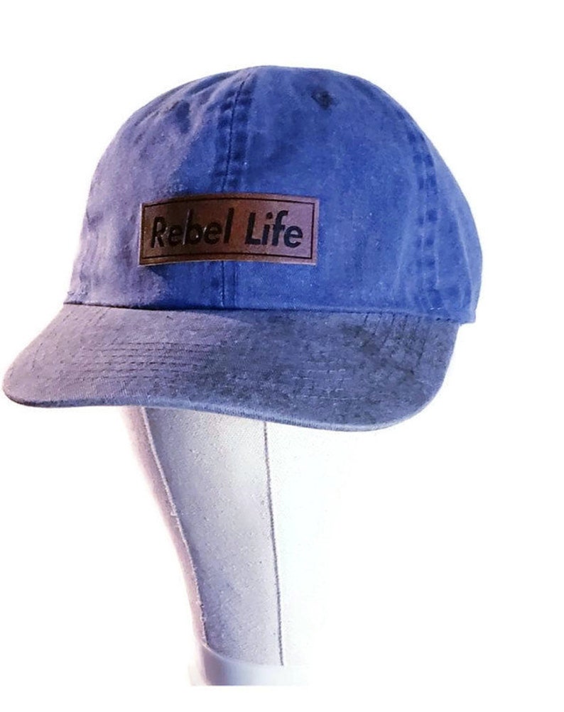 Rebel life two tone denim golf hat image 2