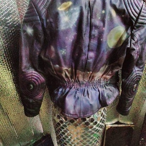 Repurposed ASTRO art leather biker jacket image 6