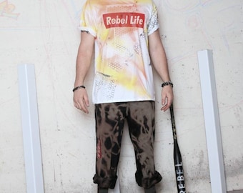 Rebel life TYE DYE graphic tee