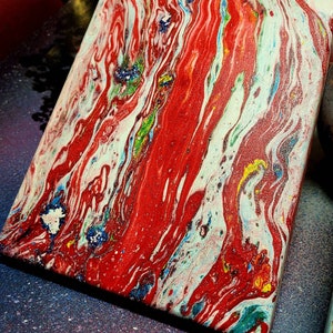 Red waterfalls on canvas 8×10