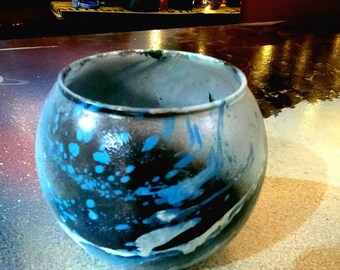 Charka inspired Glass candleholder