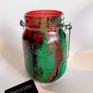 Charka art glass candle holder