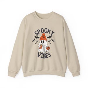 Spooky Vibes Cozy Halloween Sweatshirt