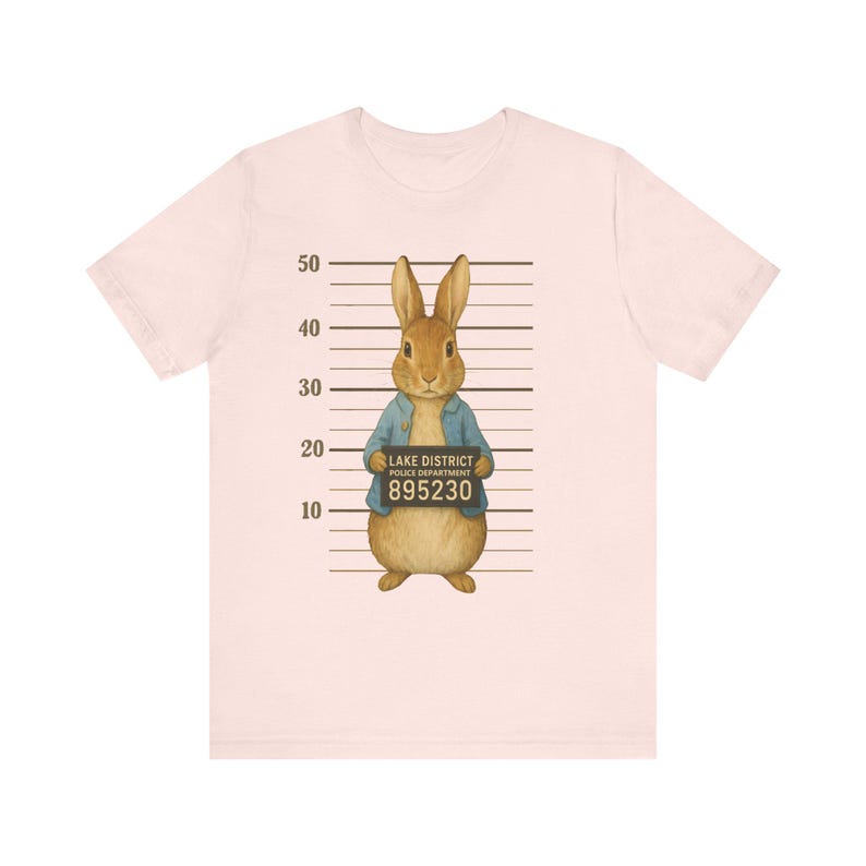 Mugshot Peter Rabbit Tee | Bunny Mugshot T-shirt, Lake District Arrest ...