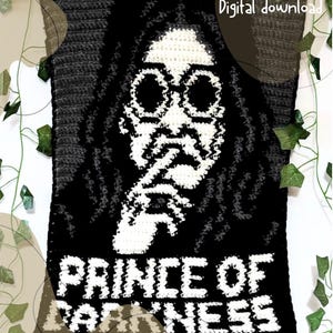Ozzy Osbourne Crochet Pattern: Gothic Rock Tapestry Wall Hanging (PDF Pattern)