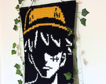Patrón de tapiz de ganchillo de anime: ideal para principiantes, decoración de pared friki (descarga digital) Anime Pirata