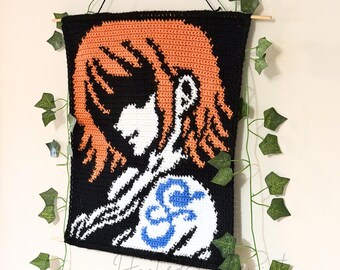 Anime Crochet Pattern, Easy Digital Tapestry for Anime Pirate Fans, Anime Lover Crochet