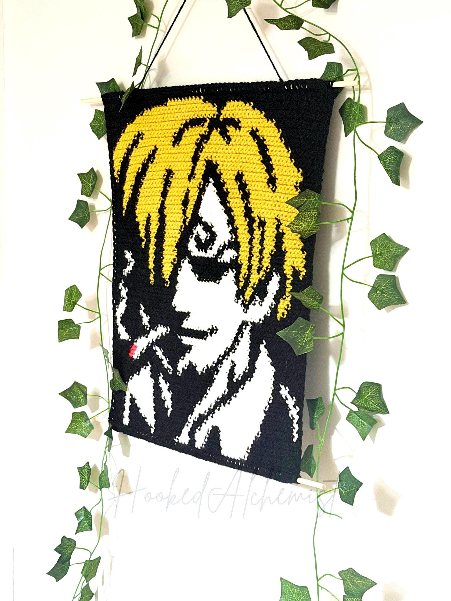 30 Beautiful and Stylish Monochrome Crochet Patterns 31 Monochrome Anime Pirate Wall Hanging Pattern