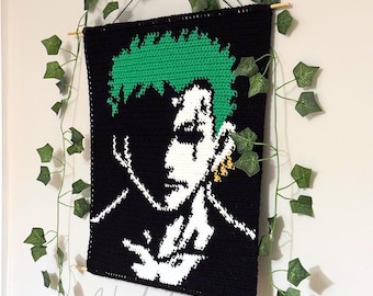 Anime Crochet Pattern | Easy Digital Tapestry for Anime Pirate Fans, Anime Lover Crochet