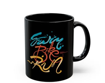 Swim Bike Run Mug: Motivational Gift for Athletes