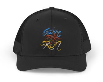 Triathlon Swim Bike Run Trucker Cap: Snapback Style for Fitness