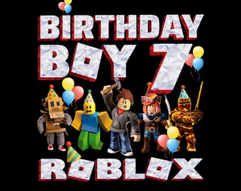 Roblox 7th Birthday Boy PNG Bundle (Digital Download)