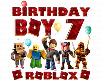 Roblox Birthday Boy 7 PNG Bundle: 7th Birthday Clipart (Digital Download)