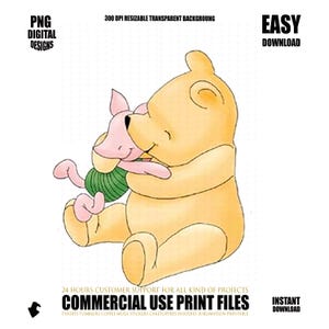 Classic Winnie The Pooh PNG, SVG pooh bear bundle Printable, Boy Birthday pooh  Vintage Pooh png,pooh Baby Shower png, pooh bear new born