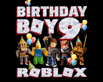 Roblox 9th Birthday Boy PNG Bundle (Digital Download)