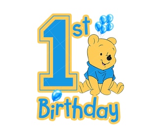 Classic Winnie the Pooh Clipart Bundle: Baby Shower & Birthday PNG