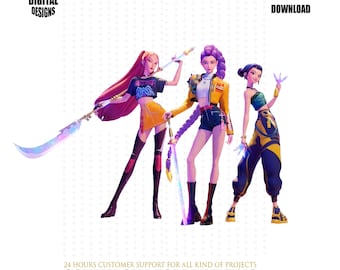 Kpop Huntrix PNG clipart Demon Hunters PNG digitale Saja Girls PNG,png Derpy Tiger Huntrix, regalo per gli amanti degli anime, Saja Boy Kpop Fan Art