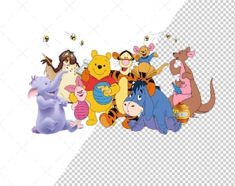 Winnie the Pooh PNG Bundle: Classic Designs for T-Shirts, Tumblers (Digital Download)