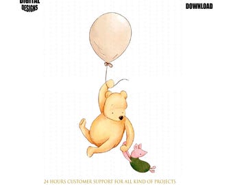 Vintage Winnie the Pooh PNG Bundle: Classic Pooh Bear Designs (Digital Download)