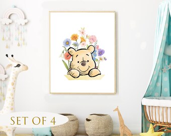 Winnie the Pooh Nursery Prints: Piglet, Tigger, Eeyore (Digital Download, 4x5 Resizable PNGs)