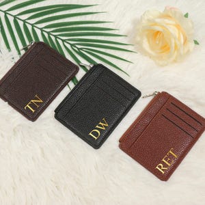Personalised Card Holder, Leather Card Holder, Personalised gift for him, Card Holder Wallet, Personalized wallet, Bridesmaid Thank You Gift