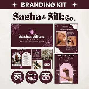 Canva Feminine Beauty Branding Kit – Logo Templates & Social Media Design for Small Business