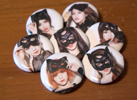 Aoa Pinback Button From Like A Cat Short Hair And More Etsy