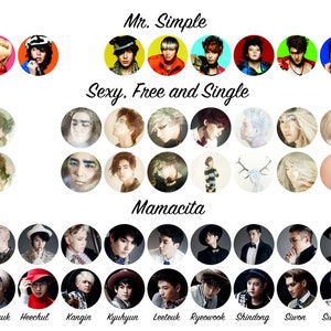 Super Junior Pinback Buttons, Keychains and Magnets