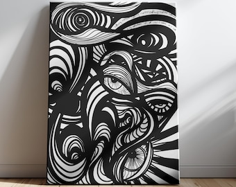 Gothic Home Decor Abstract Print, Moody Room Statement Art, Dark Surrealism Poster Digital