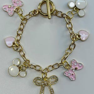 Gold Tone Customized Charm Bracelet