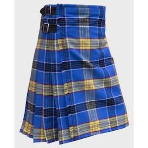 Clan Dress Laing Tartan Kilt for Men | Custom 8 Yard Scottish Kilt | Handmade Highland Wear | Wool Blend or 100% Wool Tartan Kilt