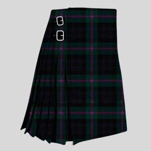 Baird Premium Modern Tartan Kilt – Bold Green & Purple Clan Pattern | Heavyweight 16 oz Fabric