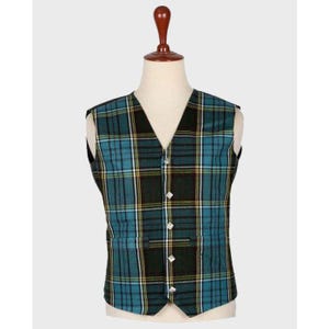Anderson Tartan Vest for Men | Scottish Waistcoat | Highland Kilt Outfit | Wedding Groomsmen Vest